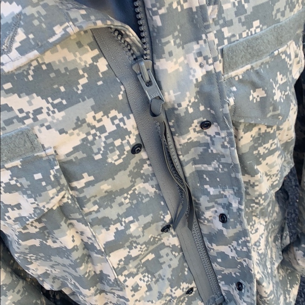 Authentic Us Army Military Camouflagejacket Sz L - Gem